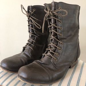 Brown Steve Madden Combat Boots
